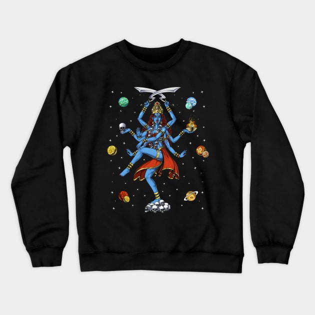 Kali Hindu Goddess Crewneck Sweatshirt by underheaven